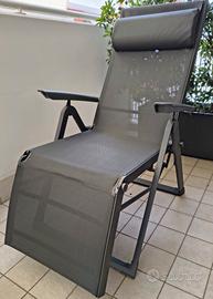 Sdraio pieghevole con poggiatesta 