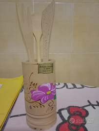 Porta mestoli in legno