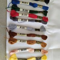 Tela aida con matassine dmc