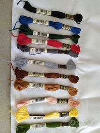 Tela aida con matassine dmc