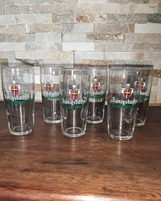 Bicchieri di birra marchiati Konigsbaher Spezial