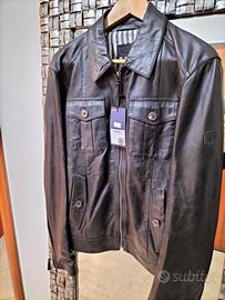 TRUSSARDI giubbino uomo NUOVO tg L pelle euro 60