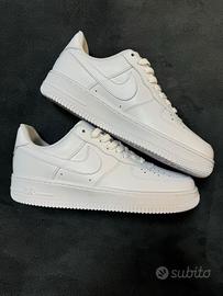 Nike Air Force 1 07 Low-Top, Bianco, Taglia 42
