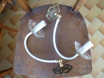 Appliques luce da parete coppia vintage