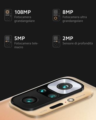 Redmi Note 10 pro 8/256 + cuffie BT+speaker