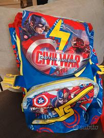 zaino  captain america elementari