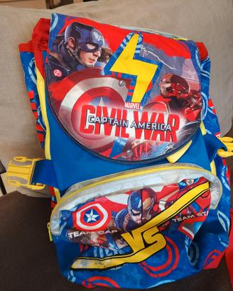 zaino  captain america elementari