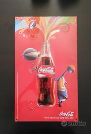 Cartello pubblicità Coca cola in metallo