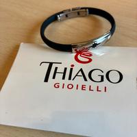 Braccialetto nero e acciaio Thiago Gioielli nuovo