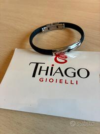 Braccialetto nero e acciaio Thiago Gioielli nuovo