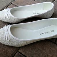 Ballerine bianche in pizzo