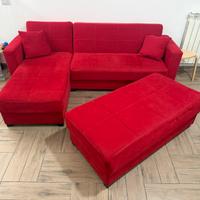 Divano letto doppio contenitore con penisola