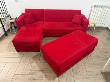 Divano letto doppio contenitore con penisola