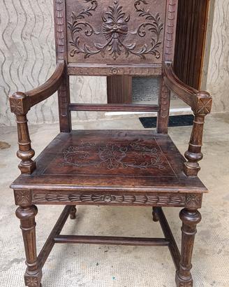Sedia vintage legno