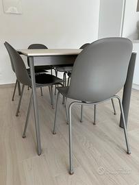 Tavolo allungabile con 6 sedie Connubia Calligaris