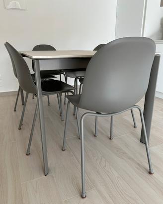 Tavolo allungabile con 6 sedie Connubia Calligaris