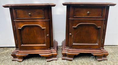 Coppia di comodini antichi in legno comodino Vintage an – La