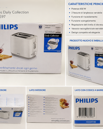 Tostapane Philips Daily Collection HD2597 Nuovo