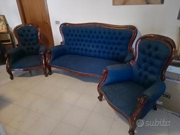 Divano con 2 poltrone Luigi XVI
