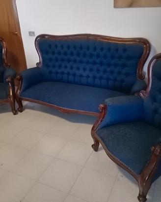 Divano con 2 poltrone Luigi XVI