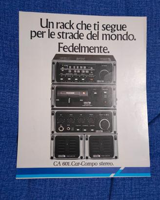 Depliant Hi-Fi car Geloso- anni 80