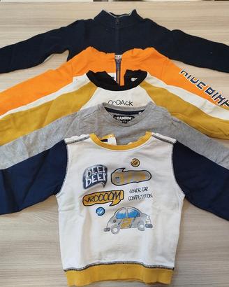 Set 8 felpe/maglioni bambino taglia 25-30 mesi