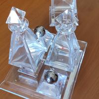 menage e porta formaggio in cristallo 