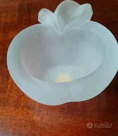 Posacenere in vetro a forma di mela cm. 10x10