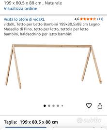 Struttura letto capanna montessori