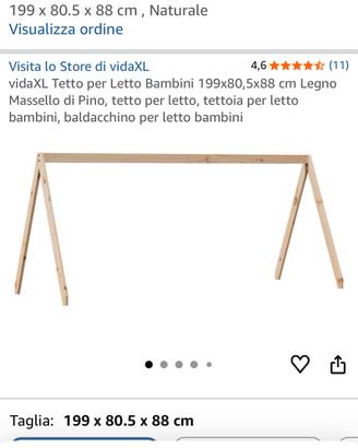 Struttura letto capanna montessori