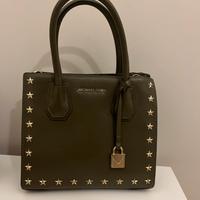 Michael Kors- borsa di pelle verde militare