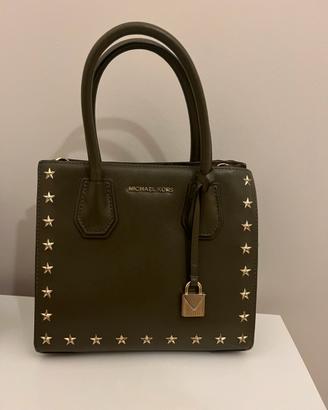 Michael Kors- borsa di pelle verde militare