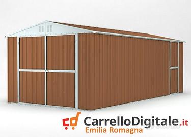 Box garage auto in Acciaio 327x611 19mq fin legno