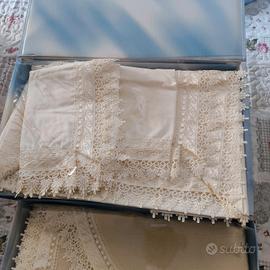 Completo letto matrimoniale 5 pezzi in macramè