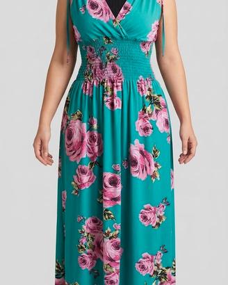 Vestito lungo estivo boho chic floreale di Defox 