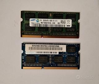 Memorie notebook 2x2 4 giga DDR3 1333 sodimm RAM