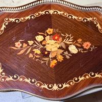 Vassoio legno ottone