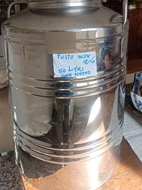 fusto per olio oliva acciao inox 50 litri