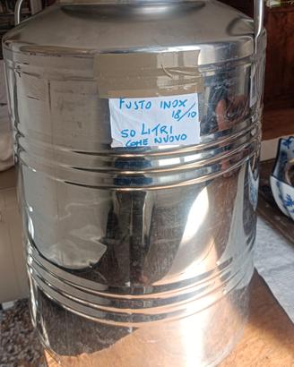 fusto per olio oliva acciao inox 50 litri