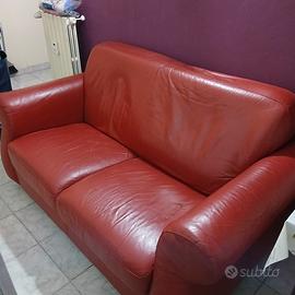 Divano 2 posti in pelle