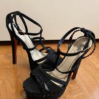 Sandali tacco alto scamosciati