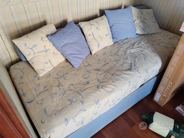 letto singolo contenitore completo di materasso