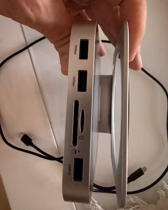 Hub Dock + Supporto per Mac mini 2024 + SSD 1TB