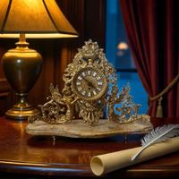 Maestoso Orologio A Corda Funzionante Con Angeli