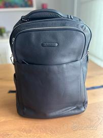 Zaino Piquadro, pelle blu, grande