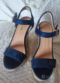 sandali donna  n. 37 con zeppa . tacco 11 cm 