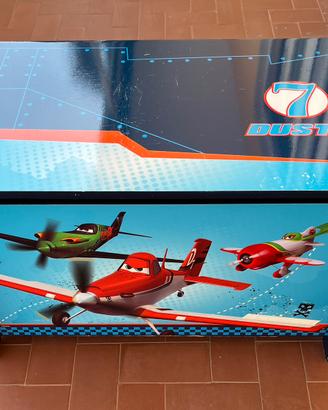 Cassapanca porta giochi Planes in legno