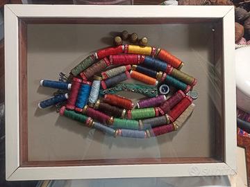 quadretto artigianale tema merceria