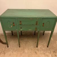 cassettiera legno verde