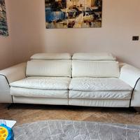 divano in pelle 3 posti relax